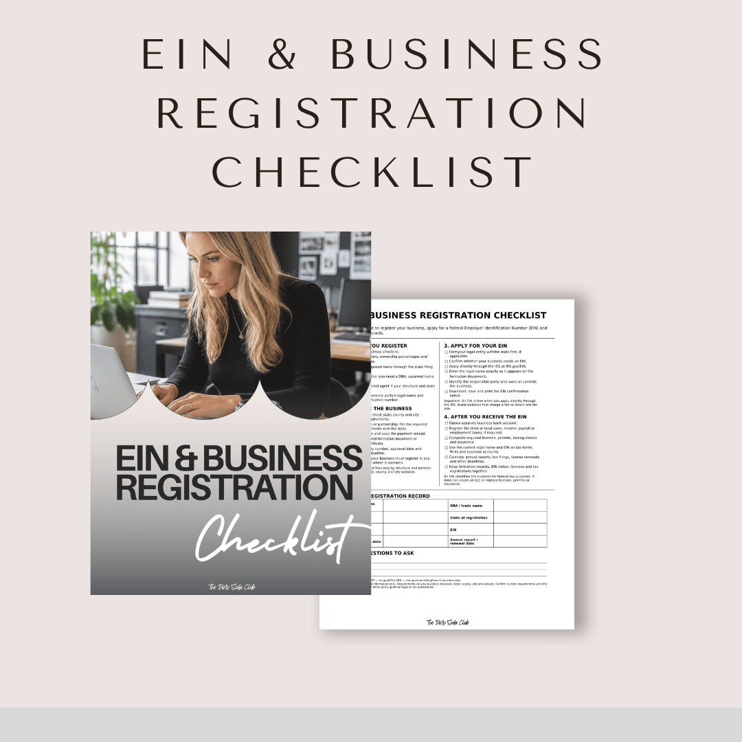 EIN & Business Registration Checklist