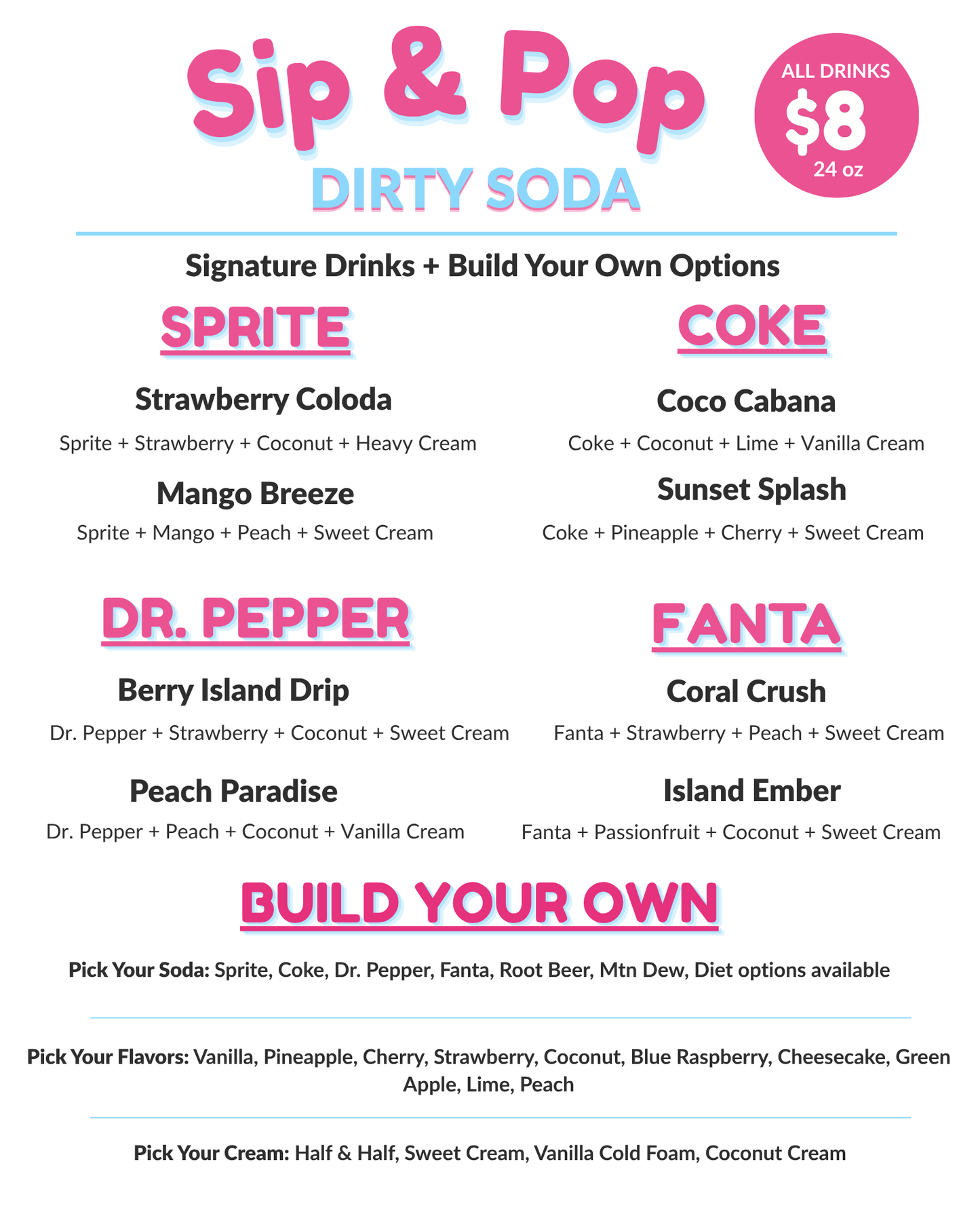 Main Street Menu Template