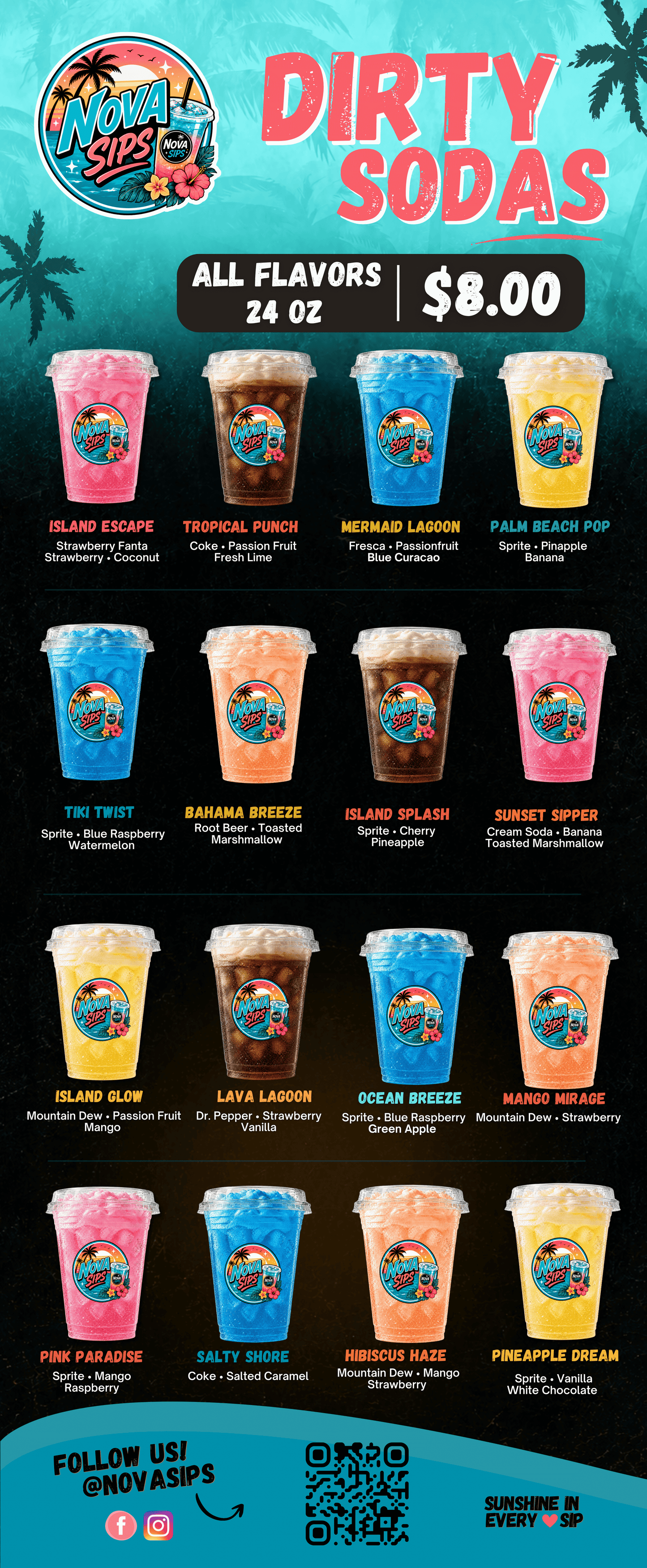 Tropic Palms Menu Collection