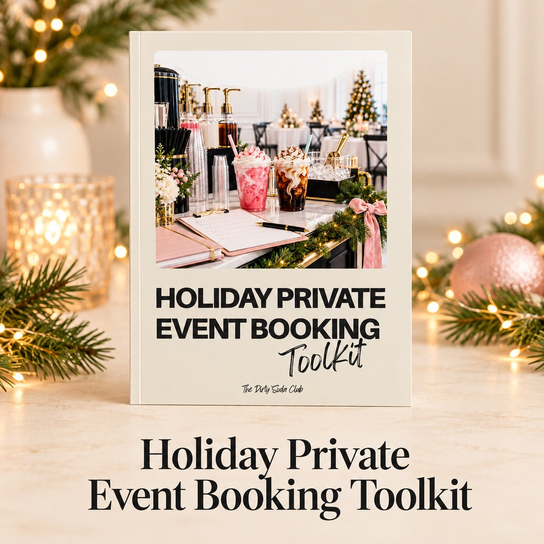Holiday Private Event Booking Toolkit PDF guide mockup