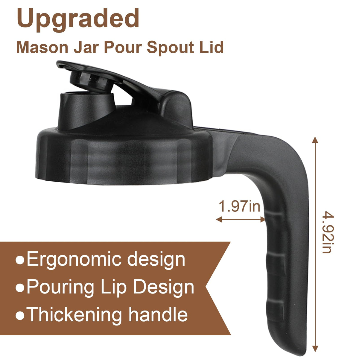 [Upgraded Widened Handle] Cold Brew Coffee Maker, Mason Jar Pitcher