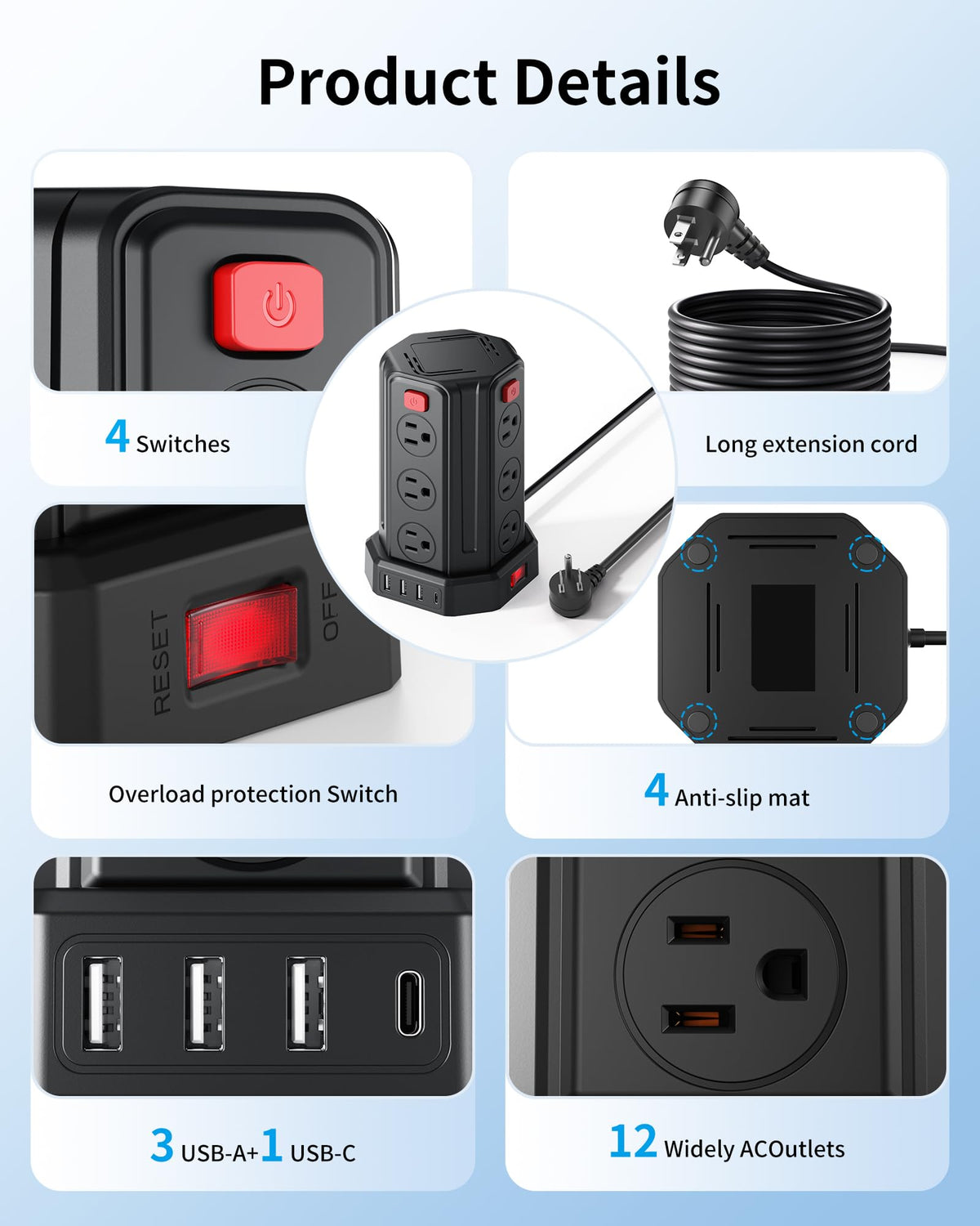 12 Outlet Power Strip
