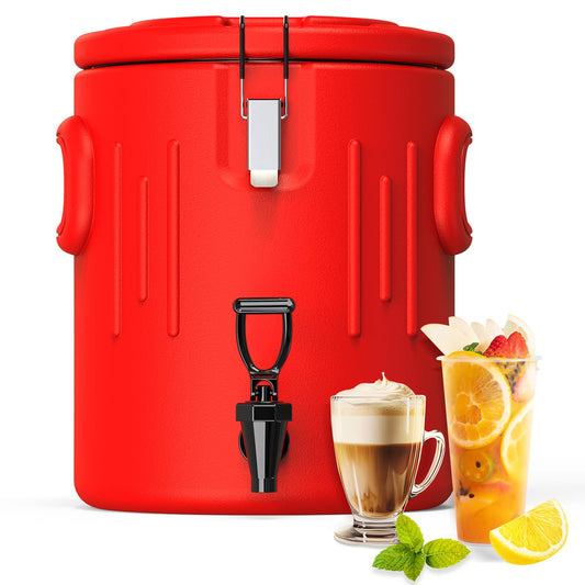 Insulated Beverage Dispenser 8 Gallon, Hot Drink Dispenser with 304 Stainless Steel Interior & Spout, Hot Water Dispenser for Parties, Portable Outdoors Water Jug for Camping Sports,N0