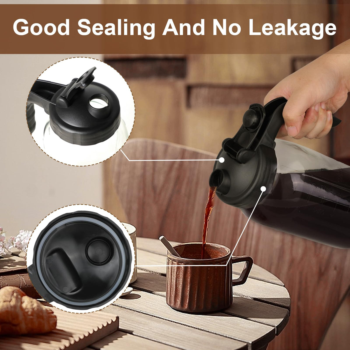 [Upgraded Widened Handle] Cold Brew Coffee Maker, Mason Jar Pitcher