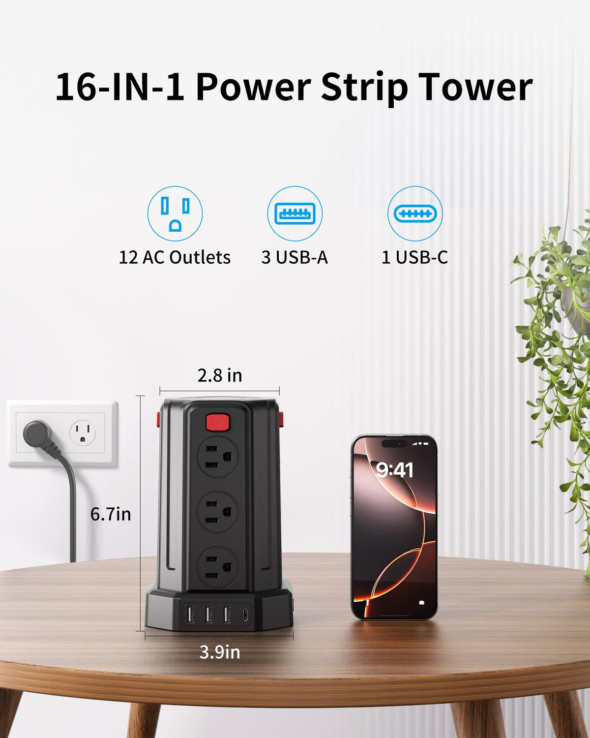 12 Outlet Power Strip