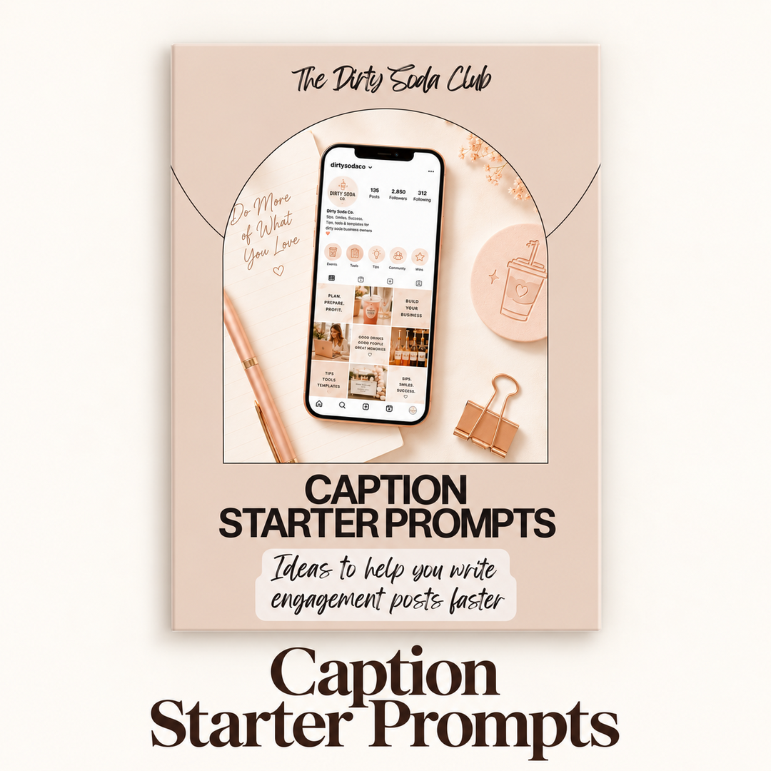 Caption Starter Prompts digital product mockup
