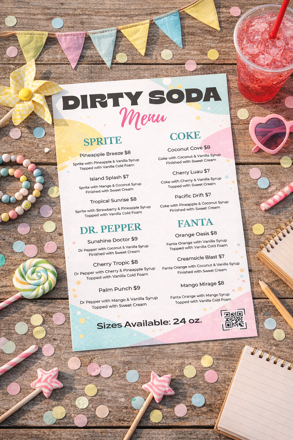 Sweet Sips Menu