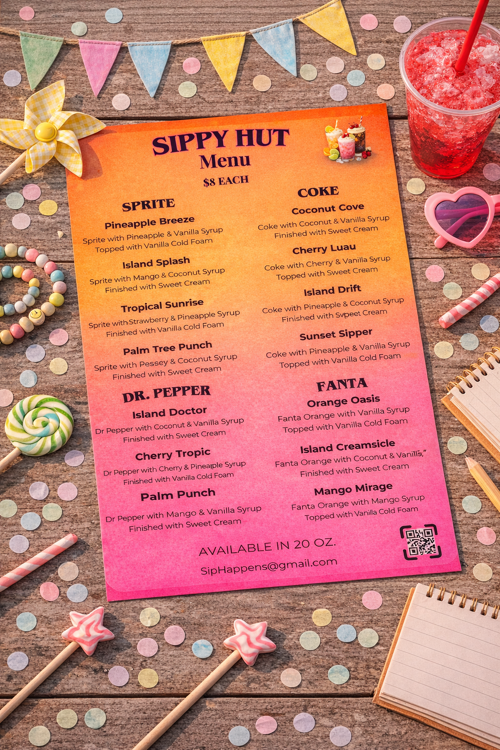 Golden Hour Menu Template