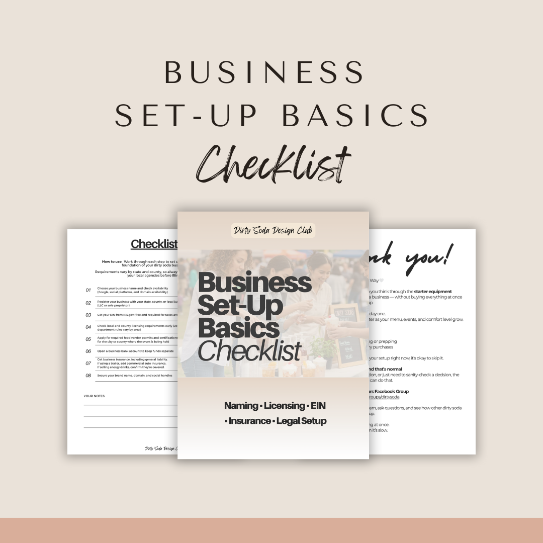 Account Set Up Check List Style Example Business Setup Basics Checklist – Dirty Soda Design Club