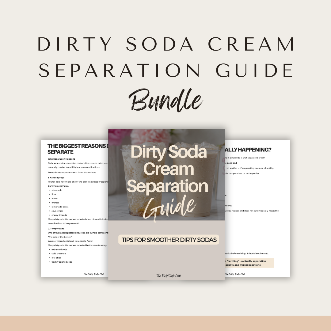 Dirty Soda Cream Separation Guide