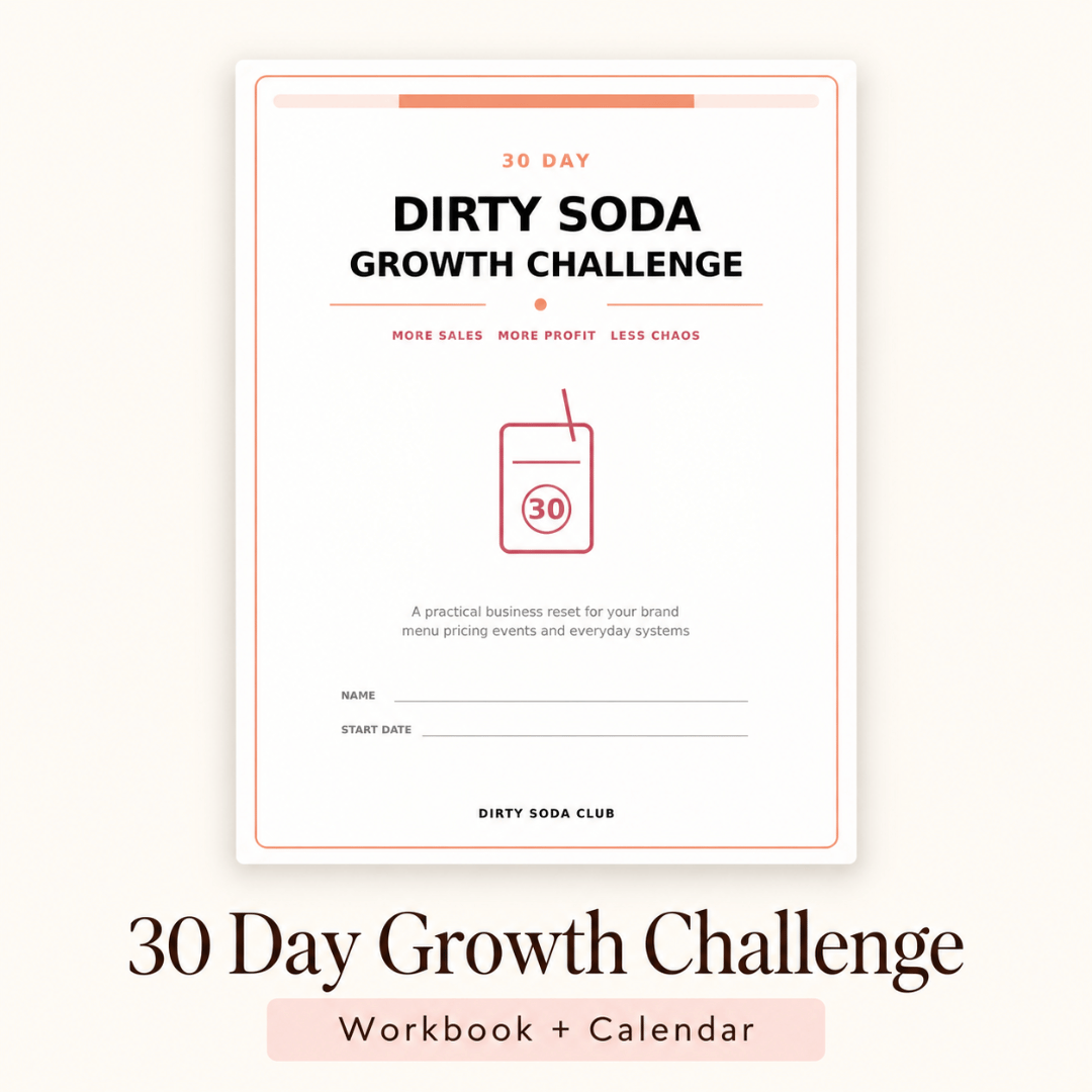 30 Day Dirty Soda Growth Challenge Set