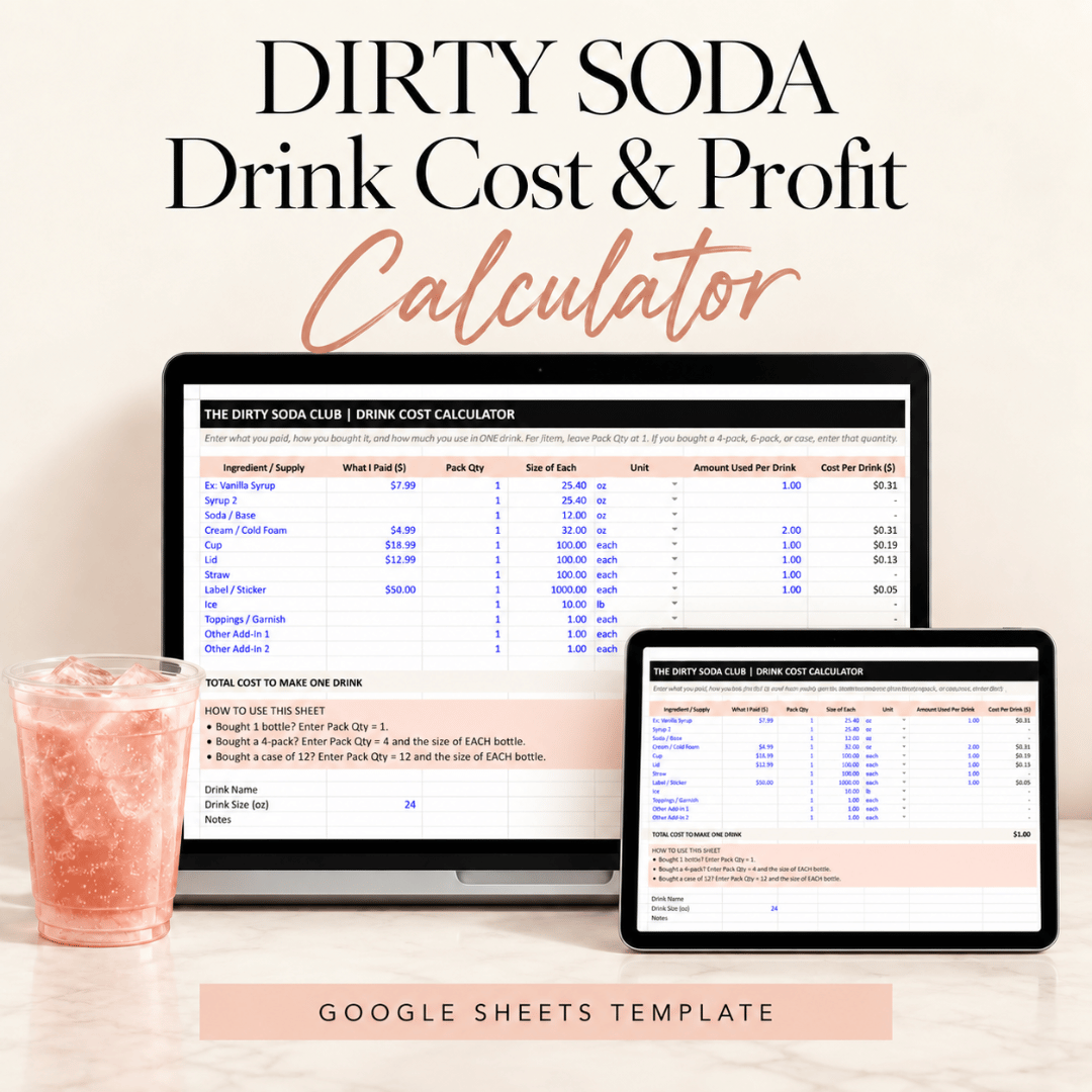 Drink Cost & Profit Calculator