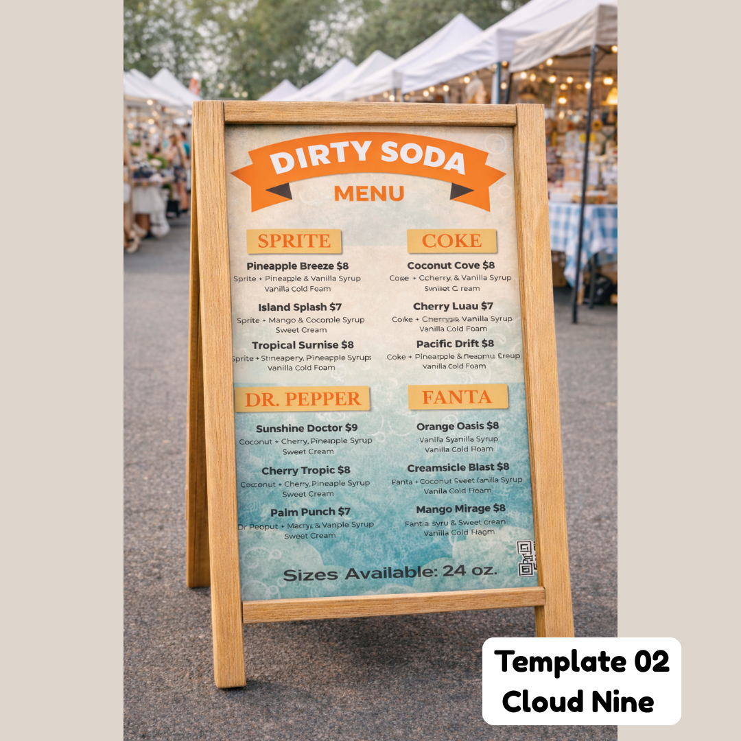 Menu Glow-Up (Done-For-You Dirty Soda Menu) Service