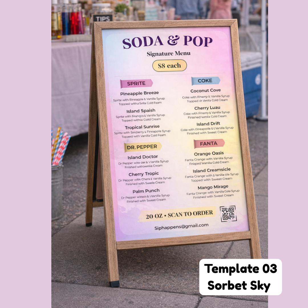 Menu Glow-Up (Done-For-You Dirty Soda Menu) Service