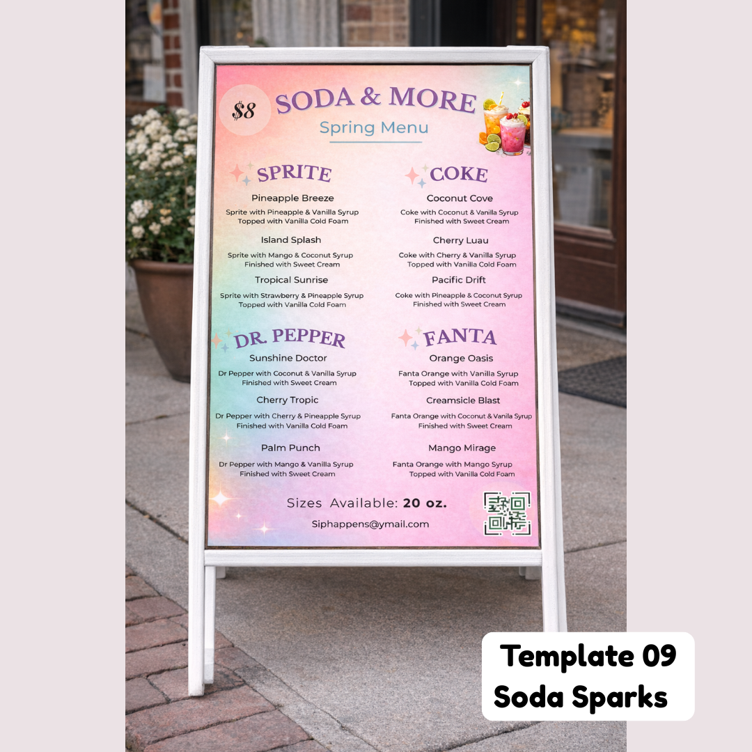 Menu Glow-Up (Done-For-You Dirty Soda Menu) Service