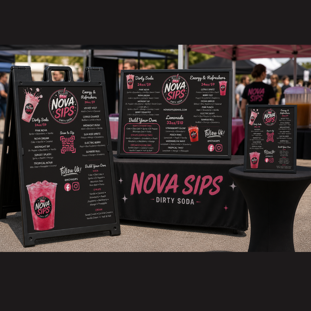 Chalkboard Cutie Menu Collection