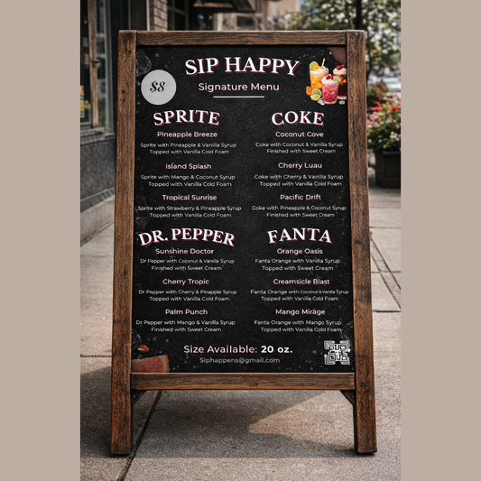 Midnight Pop Signature Dirty Soda Menu