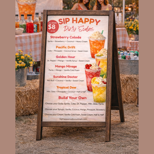 Color Burst Menu Template