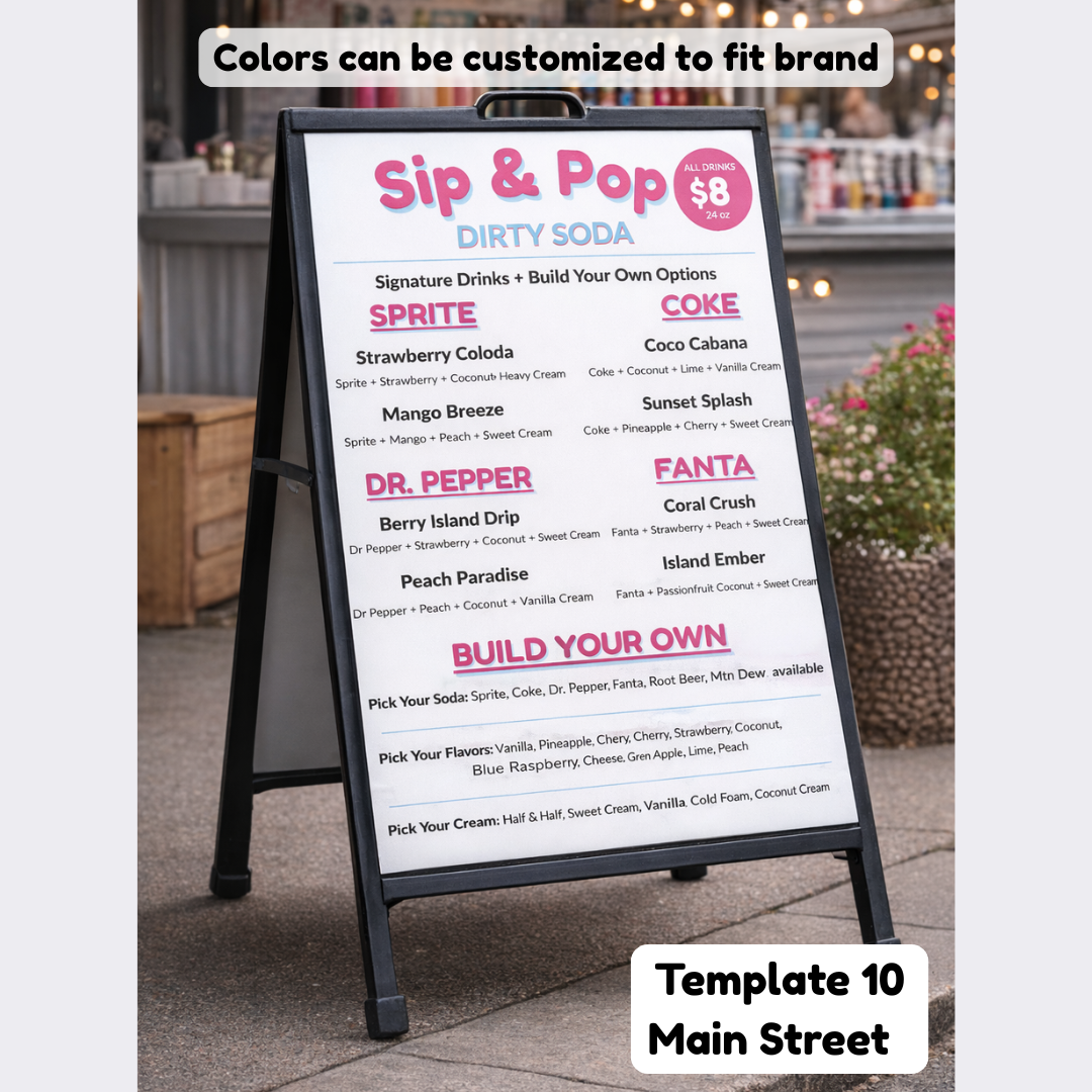 Menu Glow-Up (Done-For-You Dirty Soda Menu) Service
