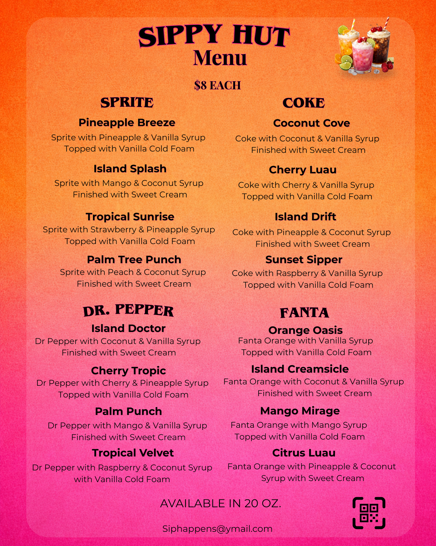 Golden Hour Menu Template