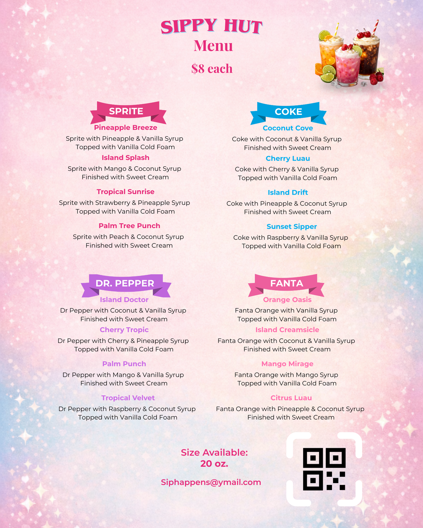 Pastel Pop Menu Template