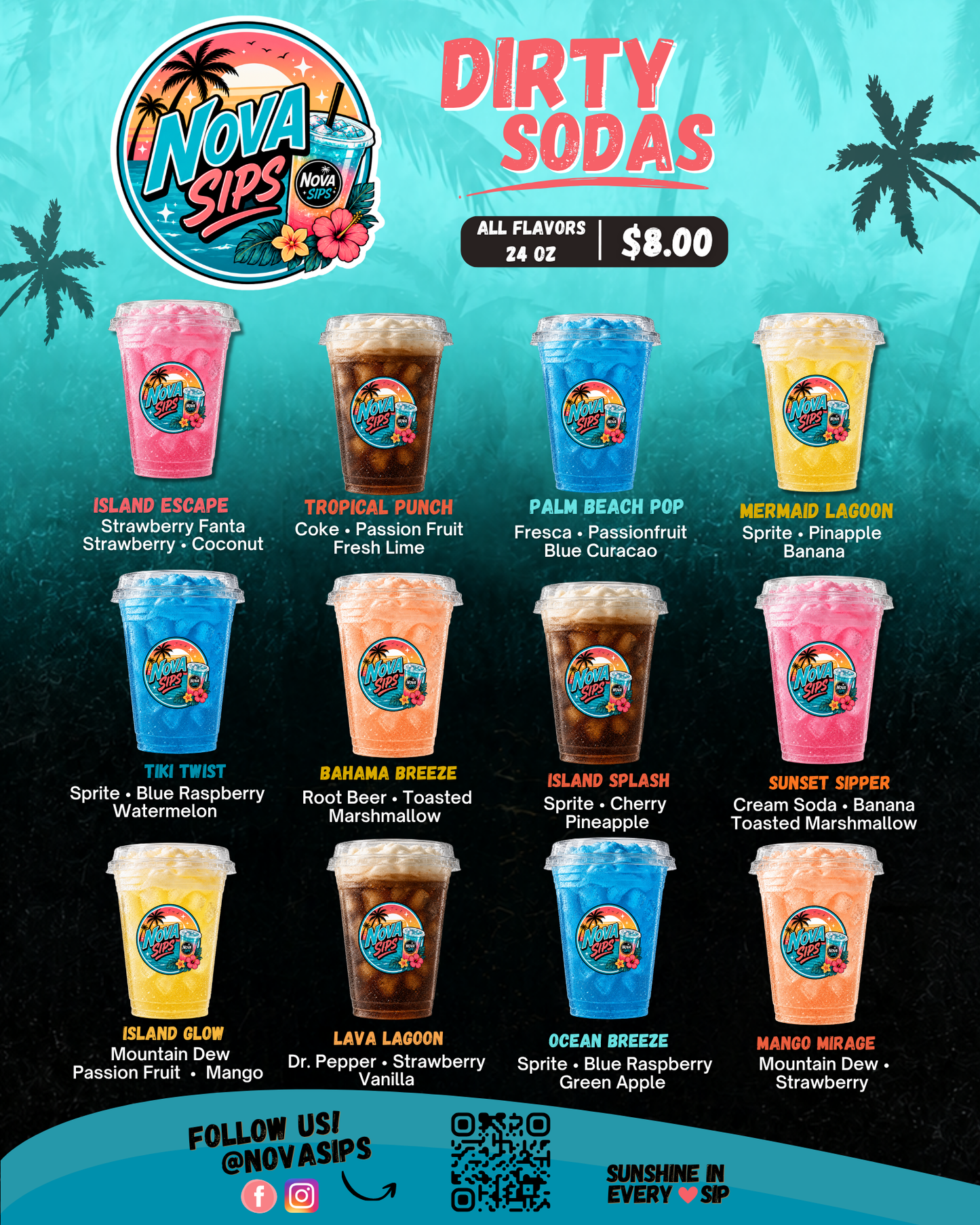 Tropic Palms Menu Collection