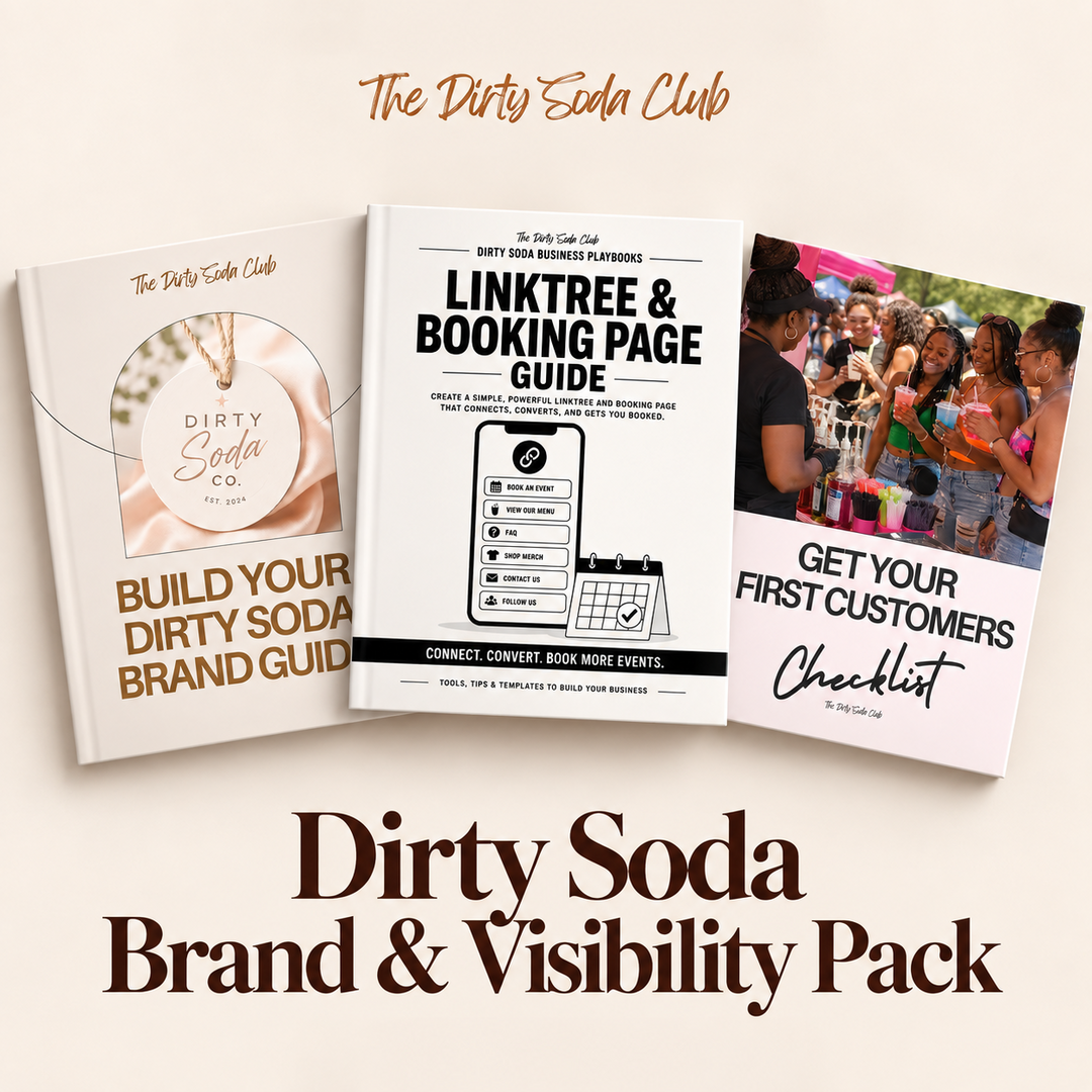 Dirty Soda Brand & Visibility Pack digital resources