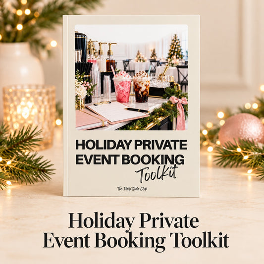 Holiday Private Event Booking Toolkit PDF guide mockup